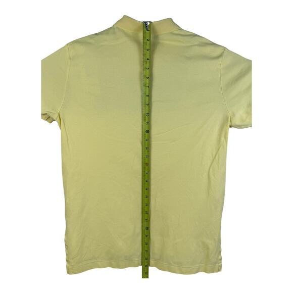Ralph Lauren Polo Shirt Mens Large Yellow Blue Pony Preppy Smart Soft Touch Top - Picture 7 of 12